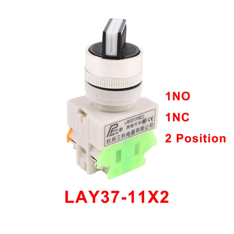 Description Picture 6 of item1PC LAY37 11y2 lay7-11y/2 Plastic Key Rotary Select Switch 2/3Positions Push Button Switch 2NO 1NO1NC For CNC Machine 10A