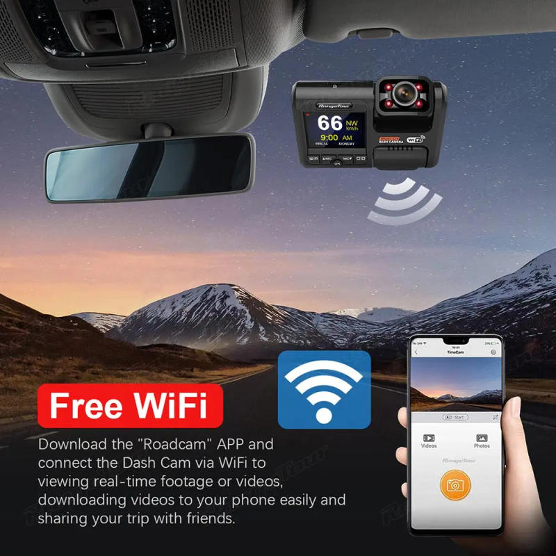 Description Picture 6 of item4K 2160P WIFI GPS Logger Dual Lens Car DVR Novatek 96663 Chip Sony image Sensor Night Vision Dual Camera Dash Cam Recorder D30H