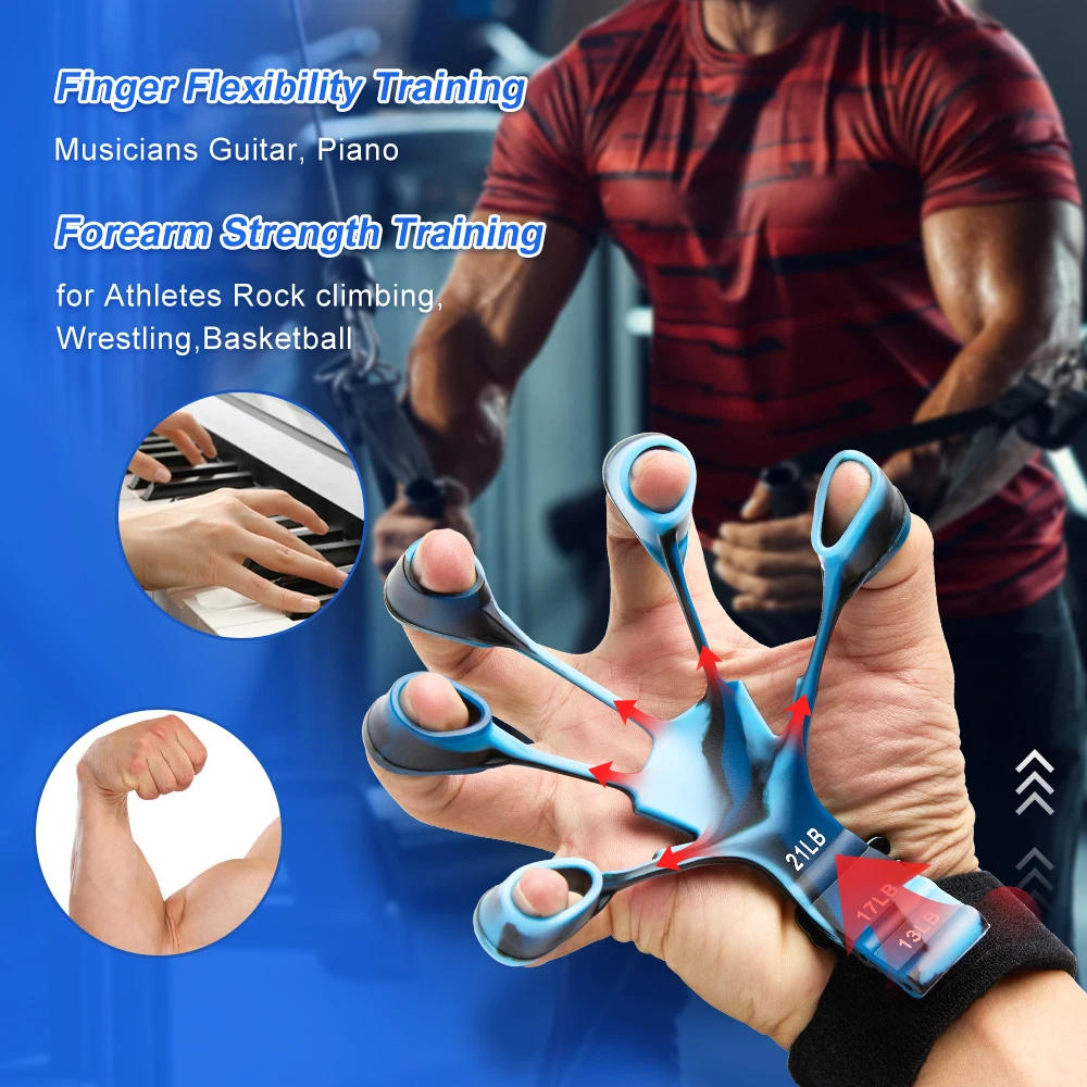 Description Picture 3 of itemTraining & Exercise 6 Resistance Hand Expander Finger Grip Sport Gym Training Accessories Trainning & Exercise Gripster Fitness