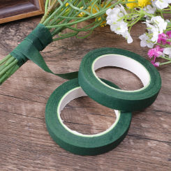 Professional Grade Floral Stem Tape 30 Yard 12MM Width Green and Brown Perfect for Flower Wrapping and Decoration