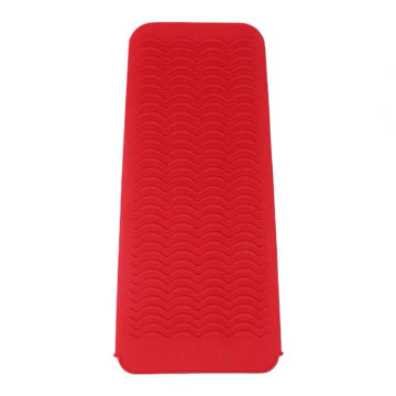 Hair Straightener Bag Portable Anti-scalding Wave Pattern Silicone Heat Insulation Mat Home Supply