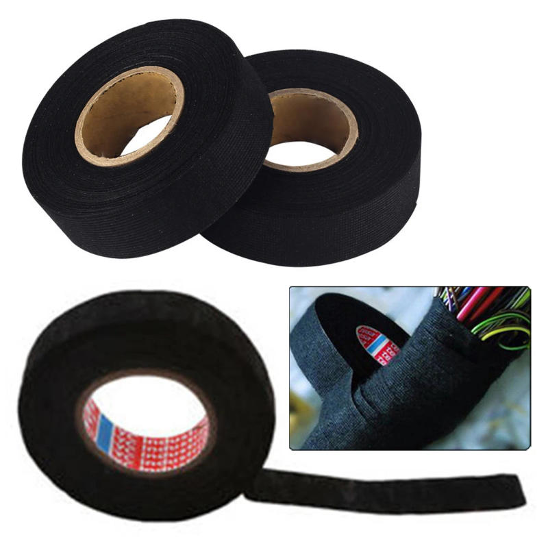 Description Picture 5 of item15M Wiring Harness Tape Looms Wiring Harness Cloth Fabric Flannel Tape Adhesive Cable Protection Noise Damping Flocking