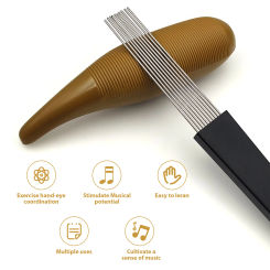 Guiro Instrument with 1 Scraper Portable Fish Shaped Latin Percussion Instrument Interesting Musical Training Tool for Beginners