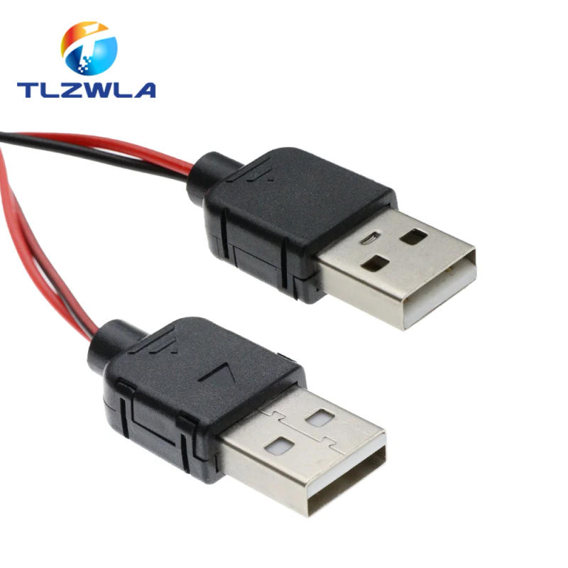 Description Picture 4 of itemAlligator Test Clips Clamp to USB Male Female Connector Power Supply Adapter Wire 58cm Cable Red and Black