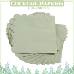 200/100pcs Cocktail Napkins Disposable Beverage Napkin Paper Napkins 2 Ply For Dinner Wedding Baby Shower Birthday Party