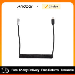 Andoer USB-C Power Cable Replacement for Blackmagic Pocket Cinema Camera BMPCC 4K/6K to USB Type-C Spring Cable About 1 Meter
