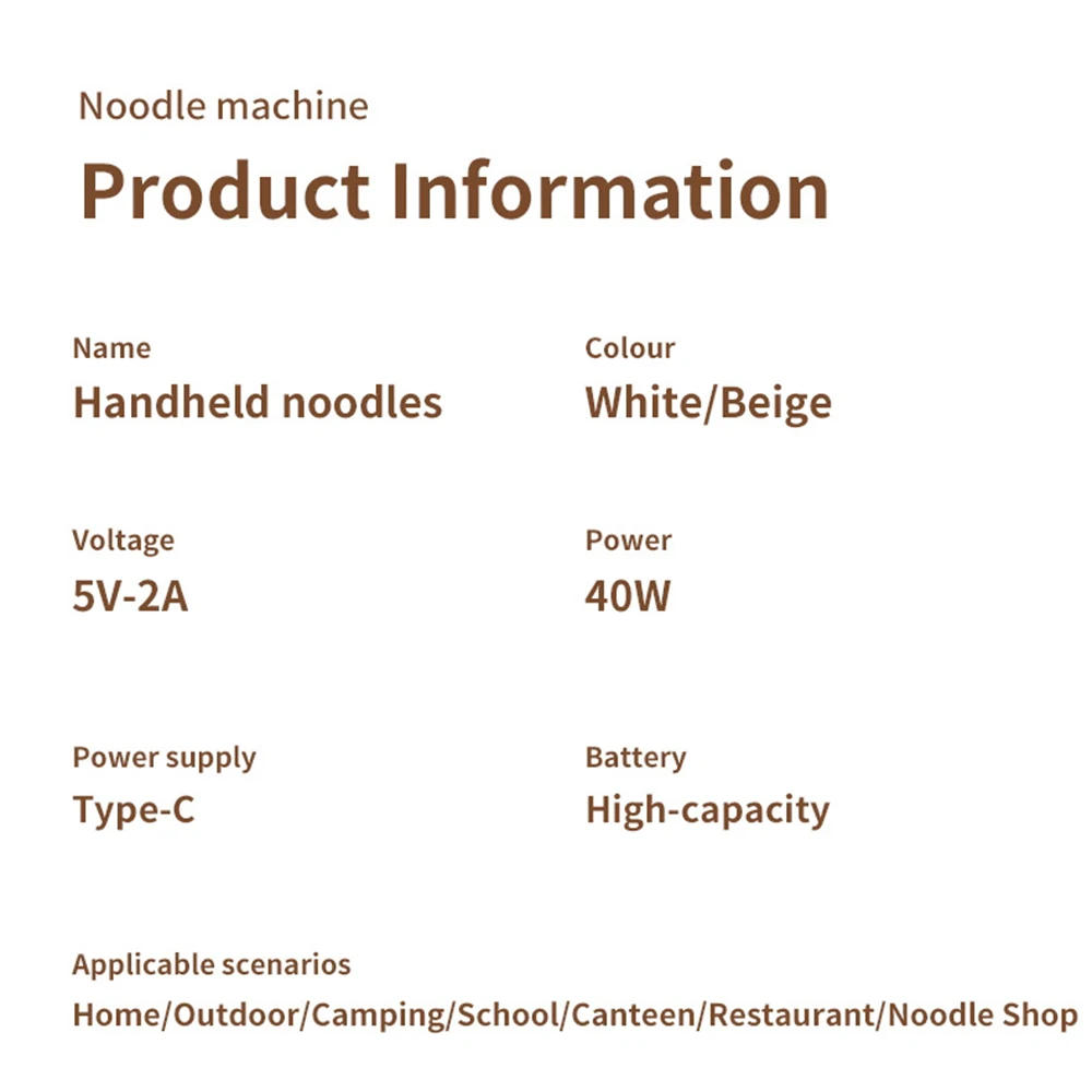 Description Picture 6 of itemElectric Noodle Making Machine Wireless Automatic Ramen Making Machine Handheld USB Automatic, Suitable for Home Kitchen.