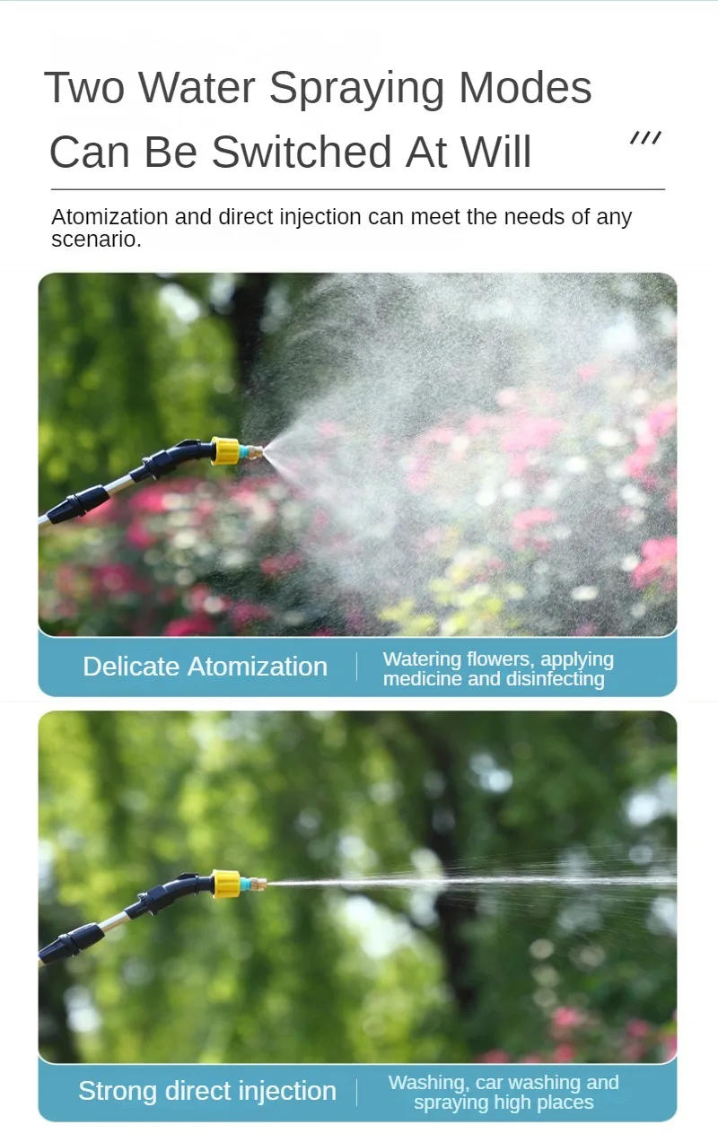 Description Picture 4 of itemShoulder Style Electric Sprayer 5L Watering Can With Spray Gun Automatic Garden Plant Mister USB Rechargeable Irrigation Tool