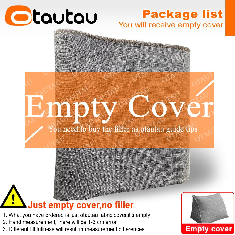 Description Picture 6 of itemOTAUTAU Cotton Linen Triangle Pillow Case Sofa Bed Backrest Cushion Cover Back Lumbar Waist Ergonomic Pillows No Filler ZT4XMM1T