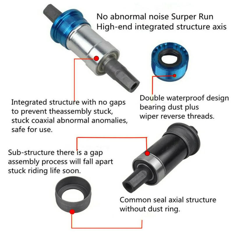 Description Picture 6 of itemReplacement Attachment Component Bottom Bracket Aluminum Parts Spare Supplies 103~127.5mmx68mm Bearings Bicycle