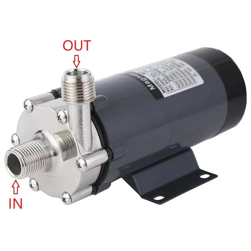 Description Picture 4 of item220V/240V Homebrew Magnetic Drive Water Pump MP-10RM With 1/2" BSPT/NPT Craft Beer Brew Wort Transfer Use 304 Stainless Steel
