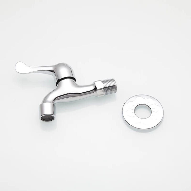 Description Picture 6 of itemBrass Bathroom Wall Mounted Basin Cold Water Faucet Tap Lever Handle Outdoor Garden Hose Faucet Mop Sink Tap Chrome Brushed Gold