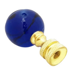Brass Lamp Shade Finials Decorative Caps Knobs Glass Lamp Cresting for Lighting