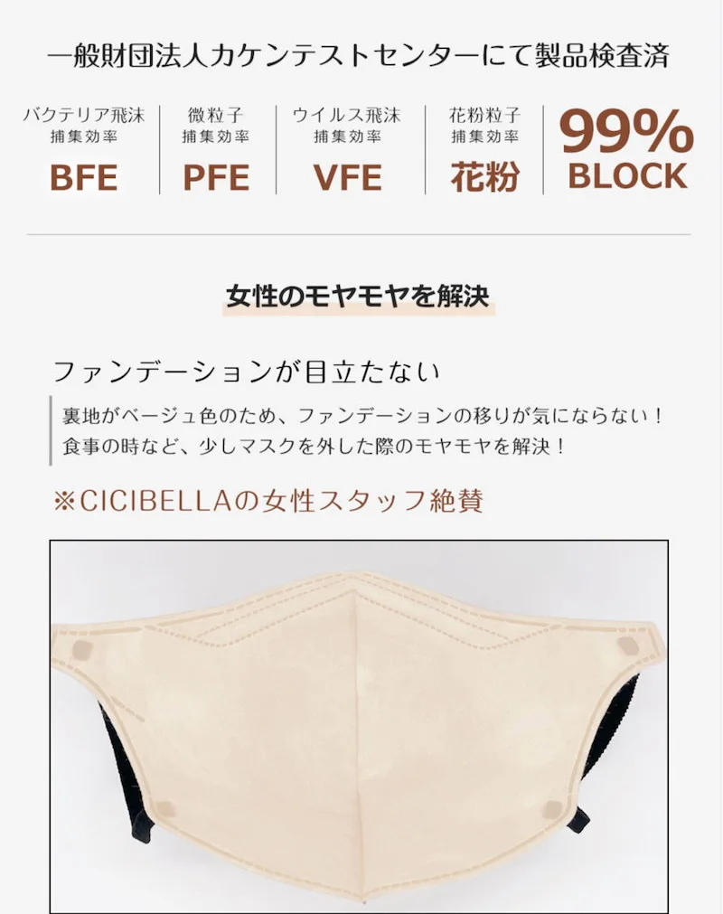 Description Picture 3 of itemJapanese 3D stereoscopic mask thin adult 3-layer protective small face breathable Korean version 6mm wide ear strap mascarillas