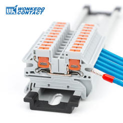 PTV2.5 Side-Entry Terminal Block Push-in Connector DIN Rail Mounting 2.5 mm² Wiring Electric Plug PTV 2.5