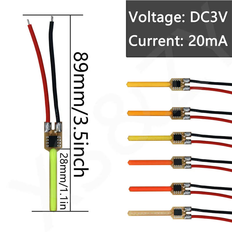 Description Picture 3 of itemLED Beads DC3V 20mA Meteor Mode Diode Lamp2200K White Red Green Blue Pink 89mm Birthday Party Decoration Navigation Light Source