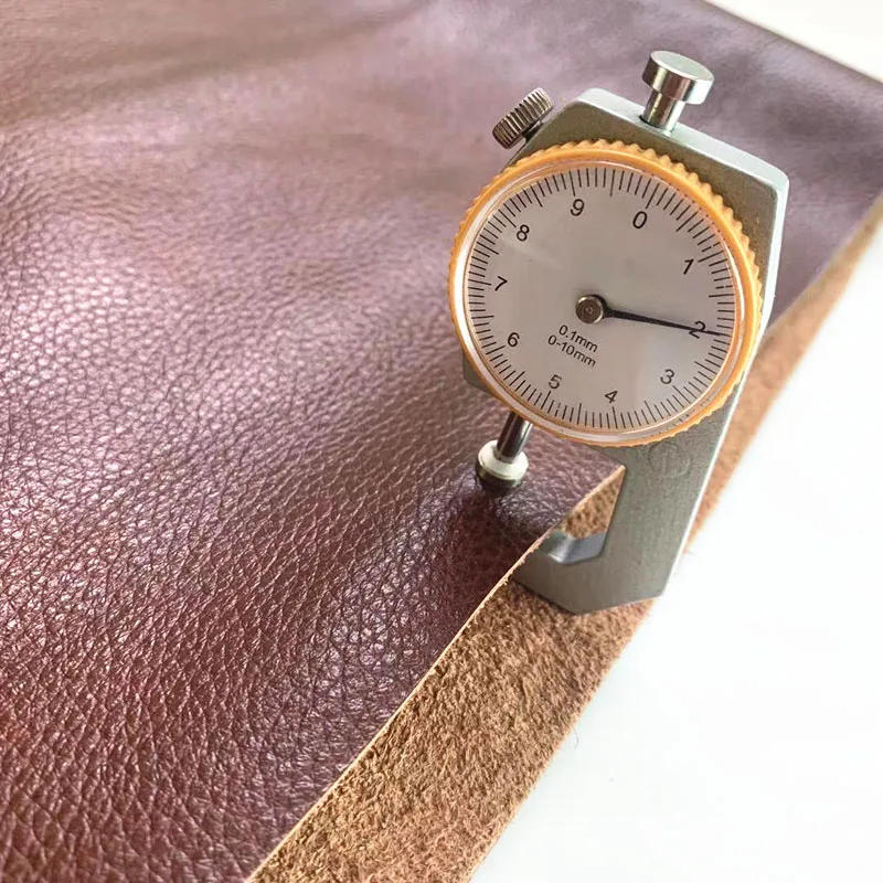 Description Picture 6 of itemBrown Lychee Patterned Cowhide Genuine Leather Frst Layer Cowhide Leather Thick Genuine Leather DIY Leathercraft Accessories