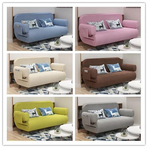 Description Picture 6 of itemFolding Sofa Bed Dual-use Fabric Sofa Living Room Small Apartment Rental Room Single and Double Lazy Sofa Nap Bed