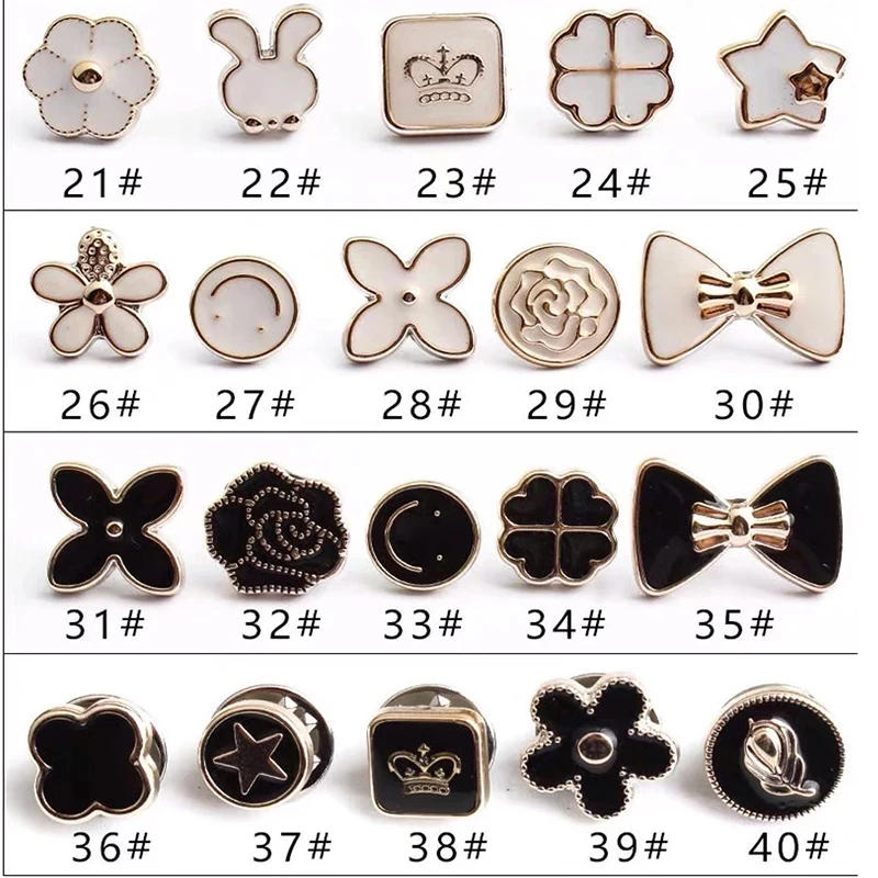 Description Picture 4 of item10/20pcs Button Brooch Prevent Accidental Exposure Buttons Brooch Pins Badge Cufflinks Button Detachable Button Clothes Decor