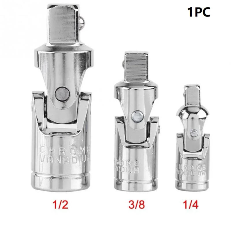 Description Picture 2 of item1/4in 3/8in 1/2in -Universal Joint Socket Swivel Drive Adapter Reducer For Ratchet Extension Bar Repair Cars Wrench Sockets