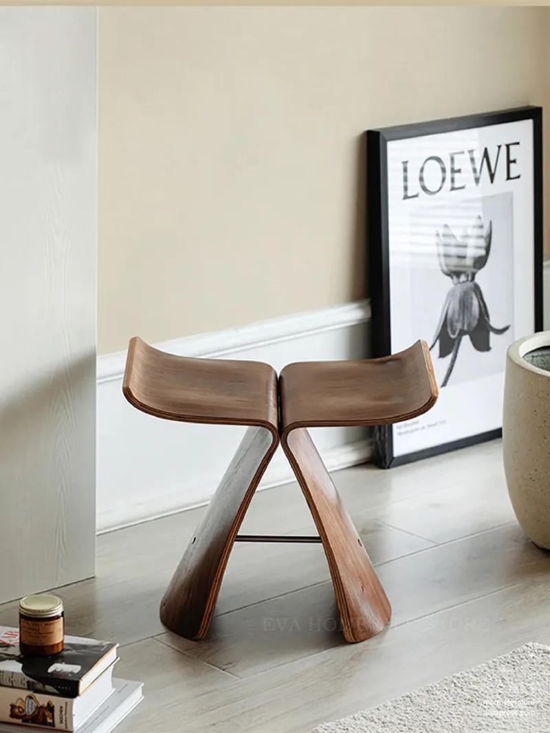 Description Picture 3 of itemNordic Creative Design Butterfly Chair, Side Table, Corner Table, Living Room Stool, Art-Stool, Bathroom Chair, Home Furniture