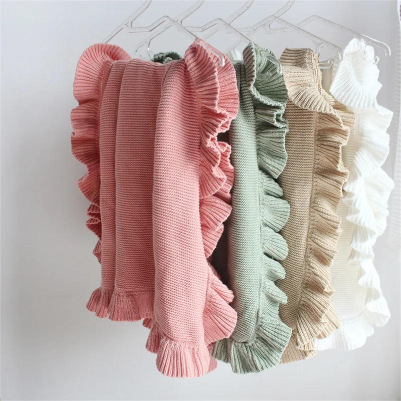 Description Picture 4 of itemKnit Baby Blanket Newborn 100% Cotton Infant Swaddle Wrap Sofa Throw Blankets Baby Receiving Crib Stroller Blanket Bedding Quilt