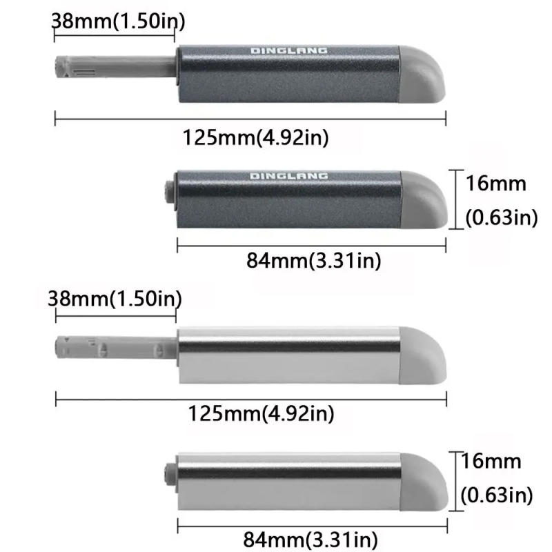 Description Picture 4 of itemAluminium Alloy Door Damper Buffer with Magnet Hardware Door Rebound Device Strong Magnet Cabinet Door Catches Wardrobe