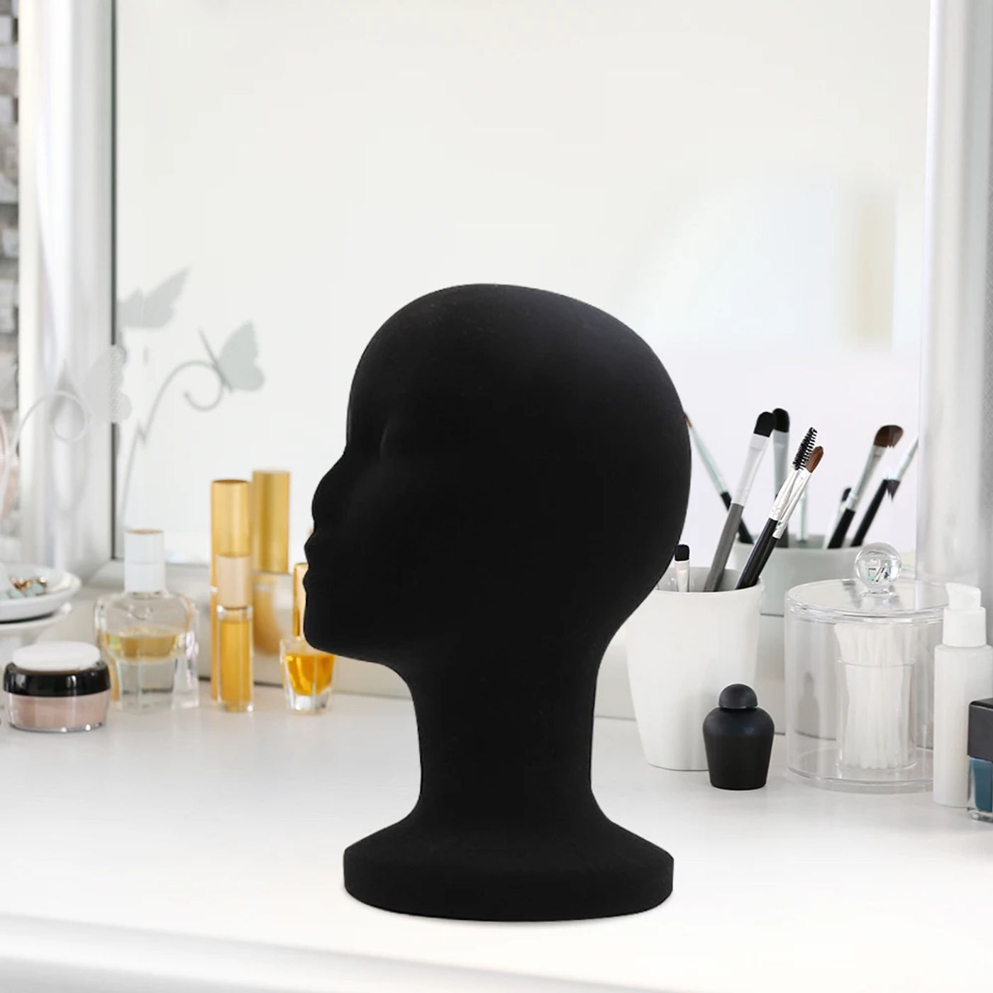 Description Picture 4 of itemFashionable Mannequin Foam Female Head Model for Wig Sunglasses Eyeglass Stand Rack Cloakroom Optical Shop Photo Prop