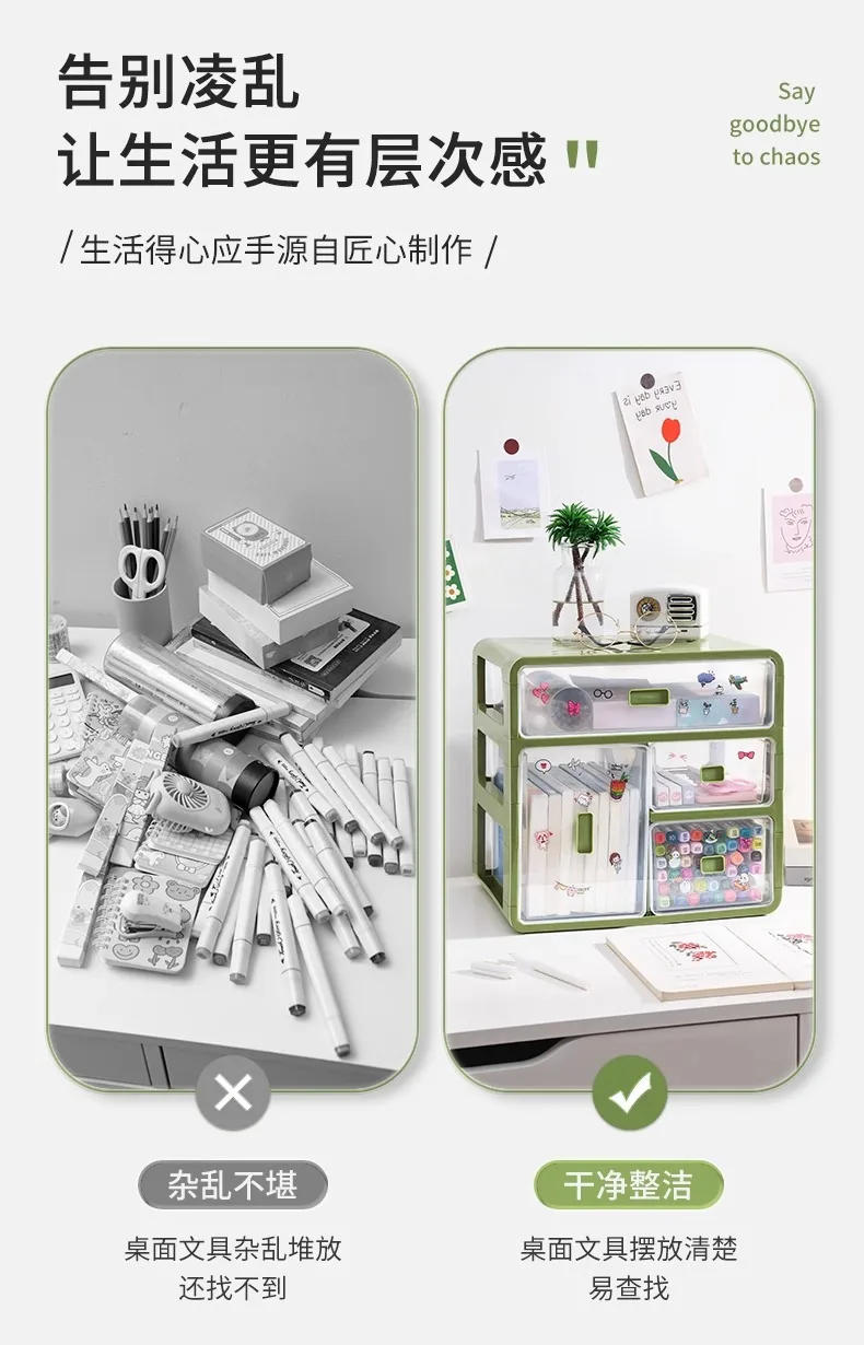 Description Picture 5 of itemDesktop sundries storage box, books, stationery, cosmetics, jewelry drawer box, enlarged and thickened storage box