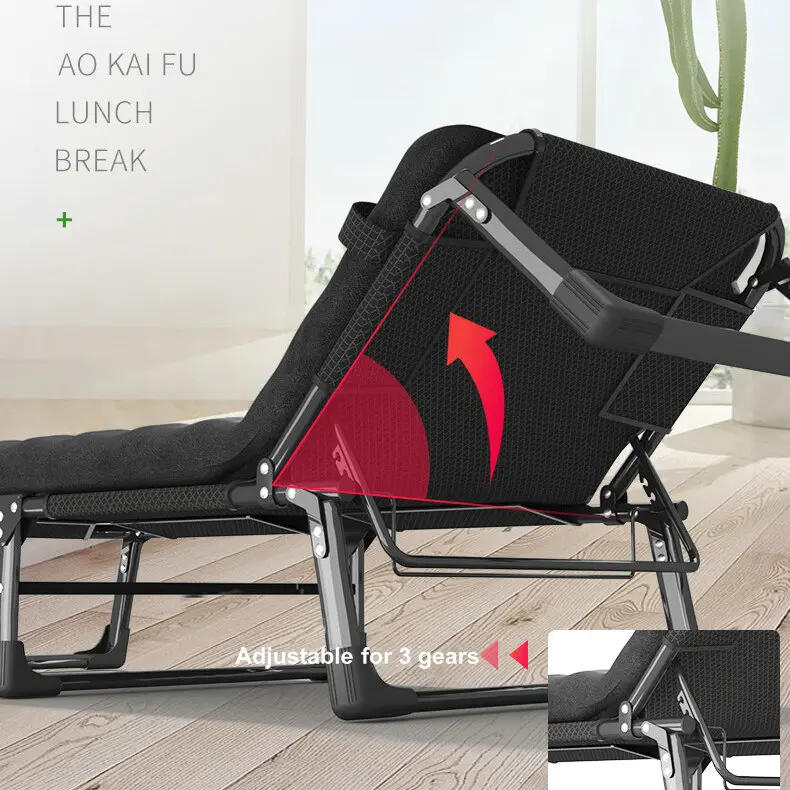 Description Picture 6 of itemCamping Bed Portable Folding Bed 3 Gears Adjustable Lit De Camping Pliable Dual Purpose Canvas Metal Foldable Cot