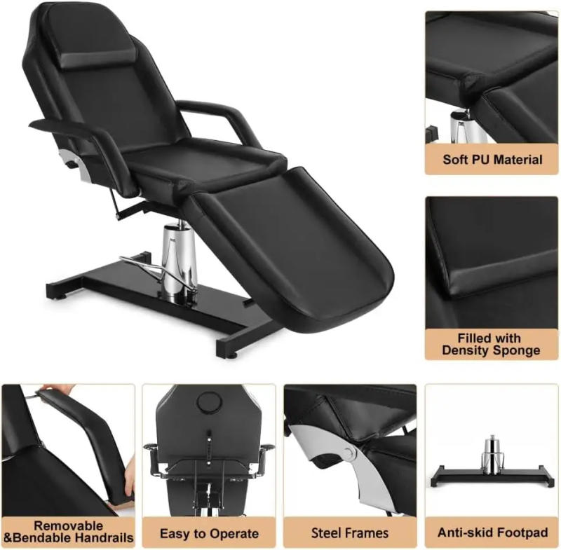 Description Picture 3 of itemHydraulic Facial Table Tattoo Chair Massage Bed Adjustable Professional for Esthetician Beauty Spa Lash Bed Eyelash Extensions