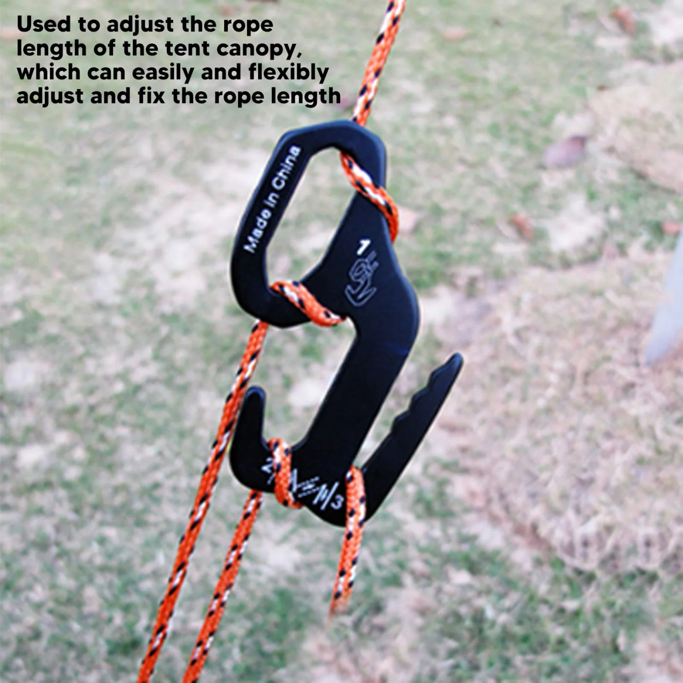 Description Picture 5 of item10PCS 9 Shaped Rope Tightener Aluminum Alloy Flexible Rope Tightening Mechanism for Outdoor Canopy Tent