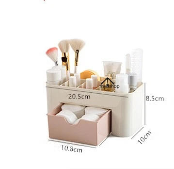 Description Picture 2 of itemPlastic Makeup Organizers Storage Box Double Layer Jewelry Display Box Cosmetic Drawers Case Desktop Container Boxes Organizer