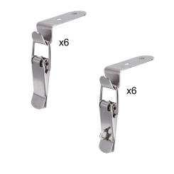 6Pcs 90 Degree Buckle Hook Lock Bolt Right Angle Door Hasp Latch Latch Catches Hasp Clamp for Drawer Cabinet Window Door Box