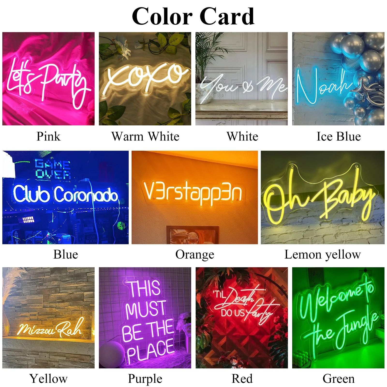 Description Picture 5 of itemCustom Led Name Neon Advertising Sign Neon Light Number Beauty Salon Room Decor Flexible Lights Wedding Wall Lamp 11 Colors