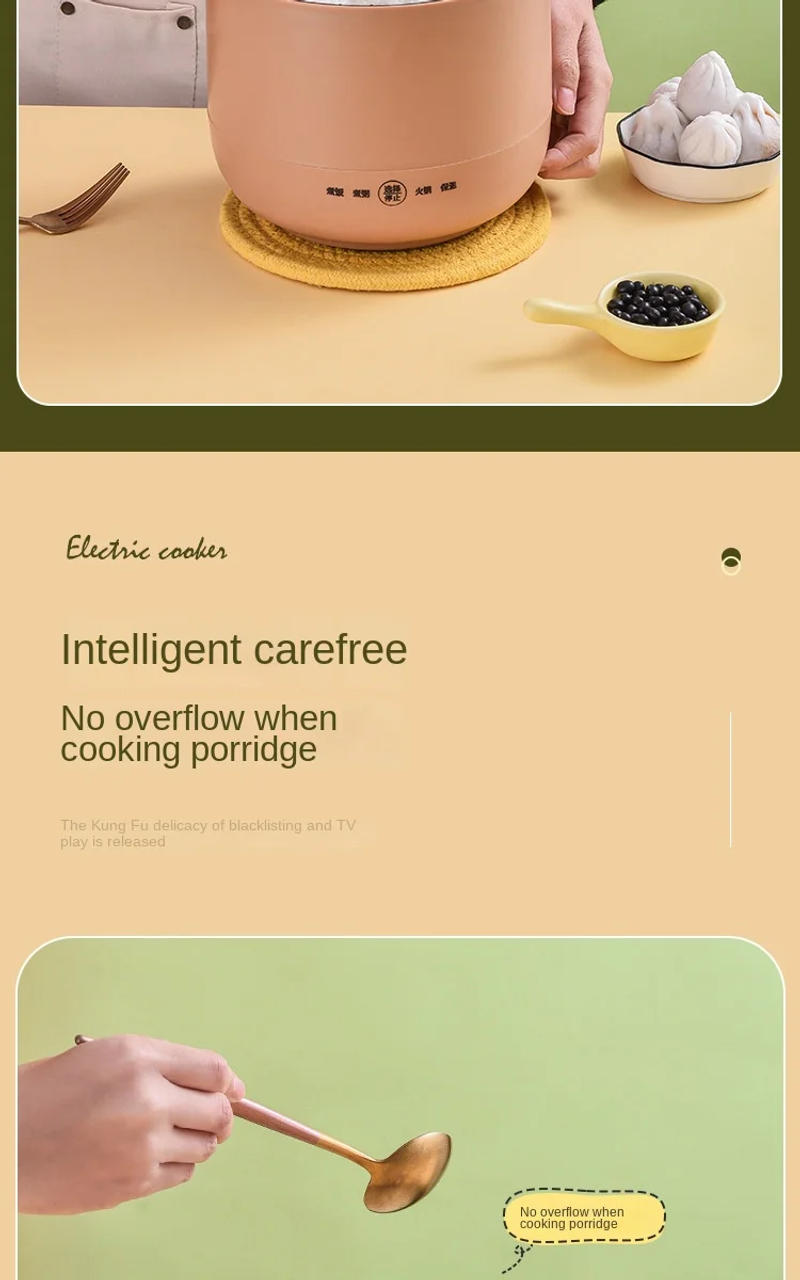 Description Picture 5 of item220V Non-stick Electric Rice Cooker 1.5L Multi Cooker Electric Hot Pot Food Cooking Pot Machine