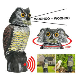 Bird Repellent Sound And Shadow Control Hot Sale Bird Scare Highly Effective Durable Garden Scarecrow Fake Owl Decoy New Popular