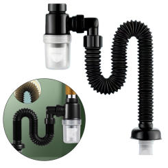 Universal Kitchen Sink Drain Anti Clogging Flexible Downspout Washbasin Pipeline Sink Deodorant Strainer Drain for Bathroom Sink