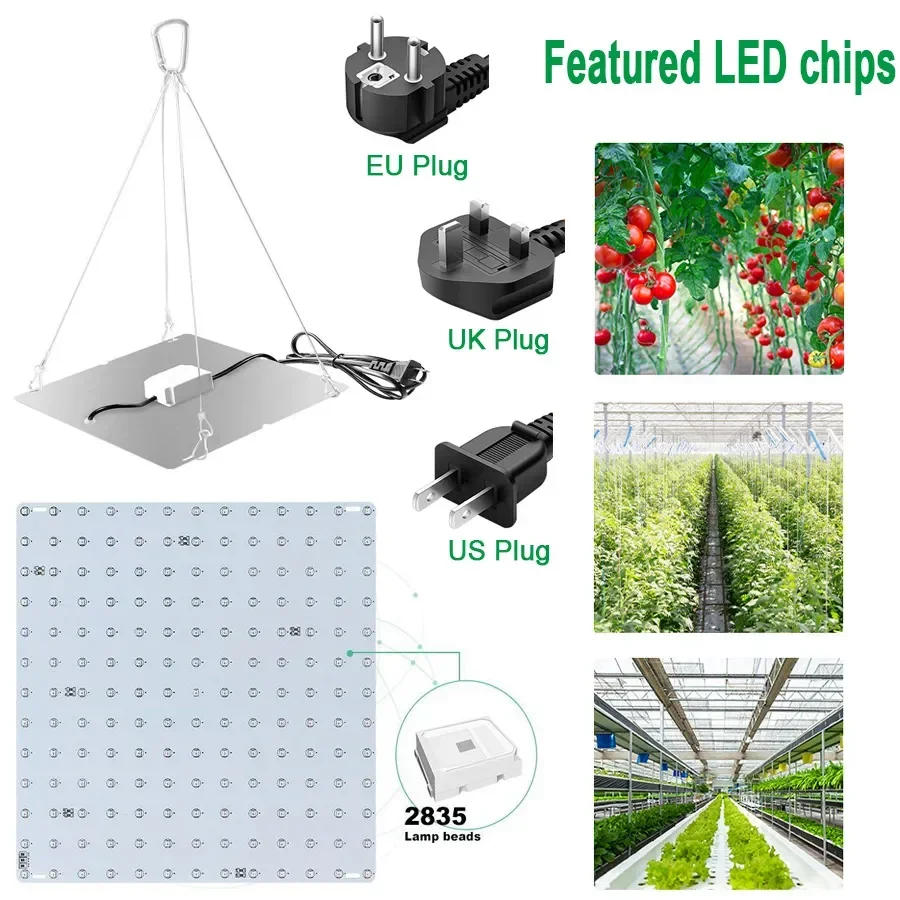 Description Picture 4 of itemFull Spectrum Led Grow Lights For Indoor Plant 1000W 2000W Hydroponic Lamp Phyto Bulb Greenhouse Flower Seed Veg Grow Tent Panel