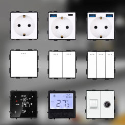 WiFi Tuya Switch Smart Thermostat Module USB Socket Mechanical Temperature Controller Function Module RJ45 TV Diy Combo Parts