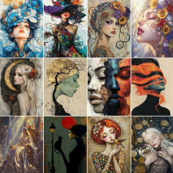 Painting By Numbers Kits Flowers Women Paint By Number Diy Gift Wall Art Decor Acrylic Pigment Drawing On Canvas For Living Room