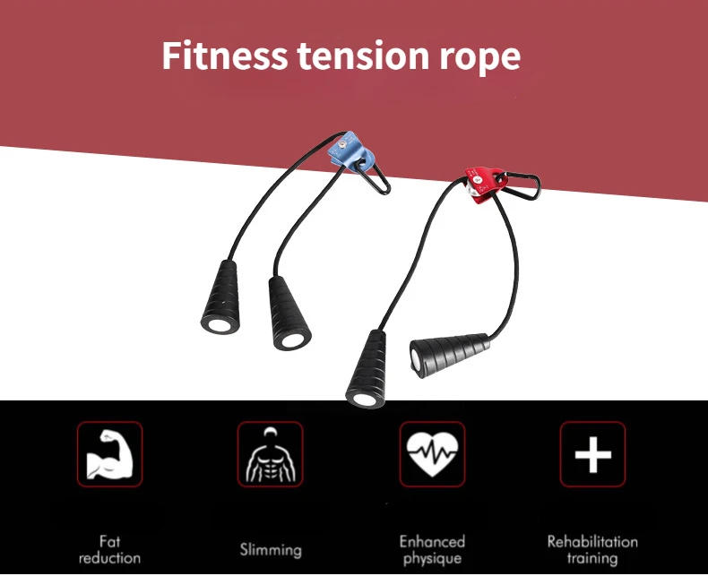 Description Picture 3 of itemTapered Hand Grip for Fitness Pulling Rope Workout Conical Spiral Handle Tension Extension Rope Gym Accessory for Biceps Riceps
