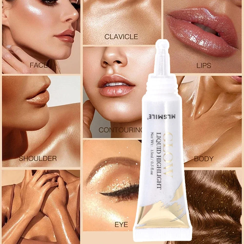 Description Picture 5 of itemLiquid Highlighter Face Contouring Pearlescent Makeup Brightening Bronzer Glow Body Face Contour Shimmer Illuminator Cosmetics
