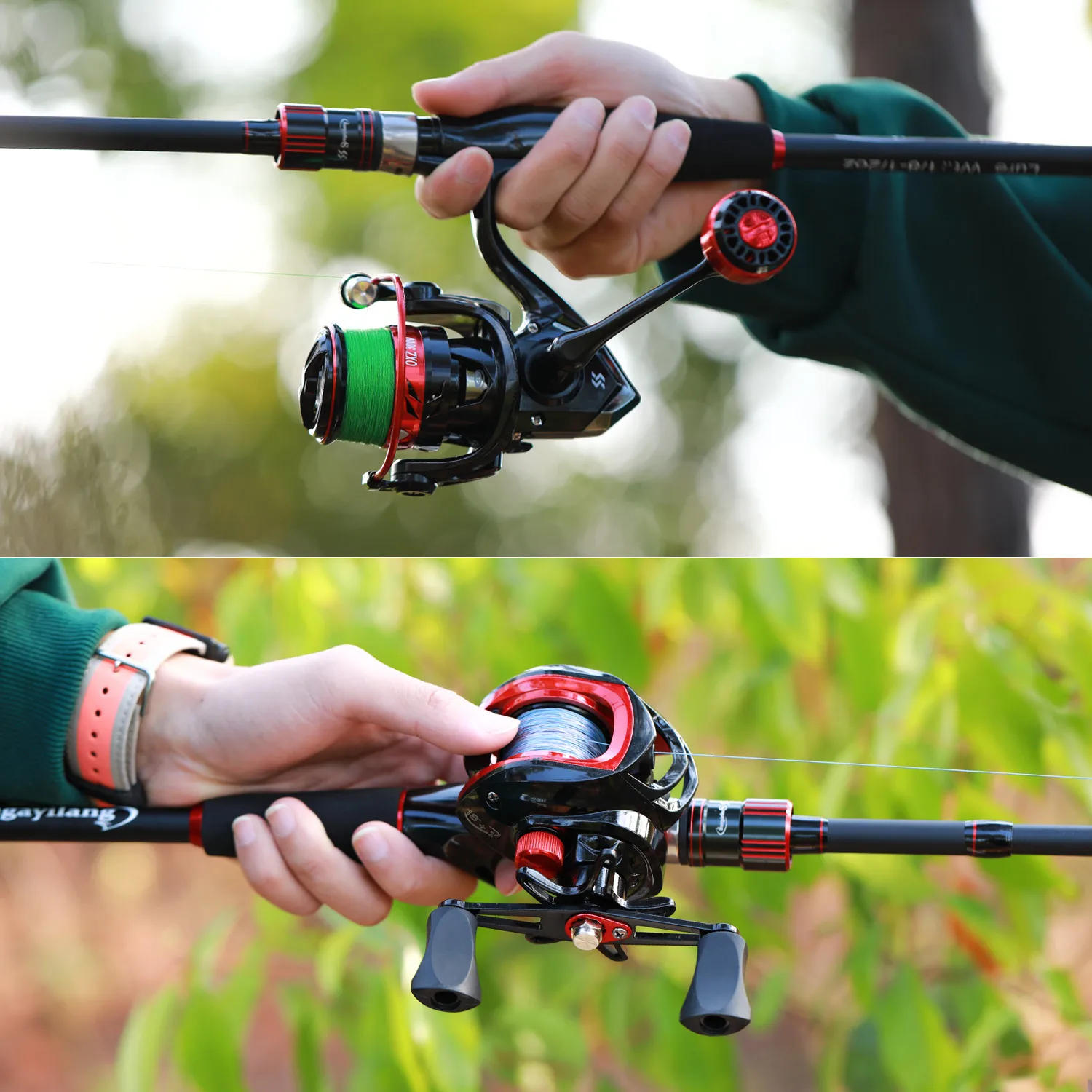 Description Picture 5 of itemSougayilang Fishing Rod 1.8~2.1m Carbon Fiber Spinning Casting Lure Rod Max Drag 10kg for Bass Pike Trout Fishing Caña De Pescar