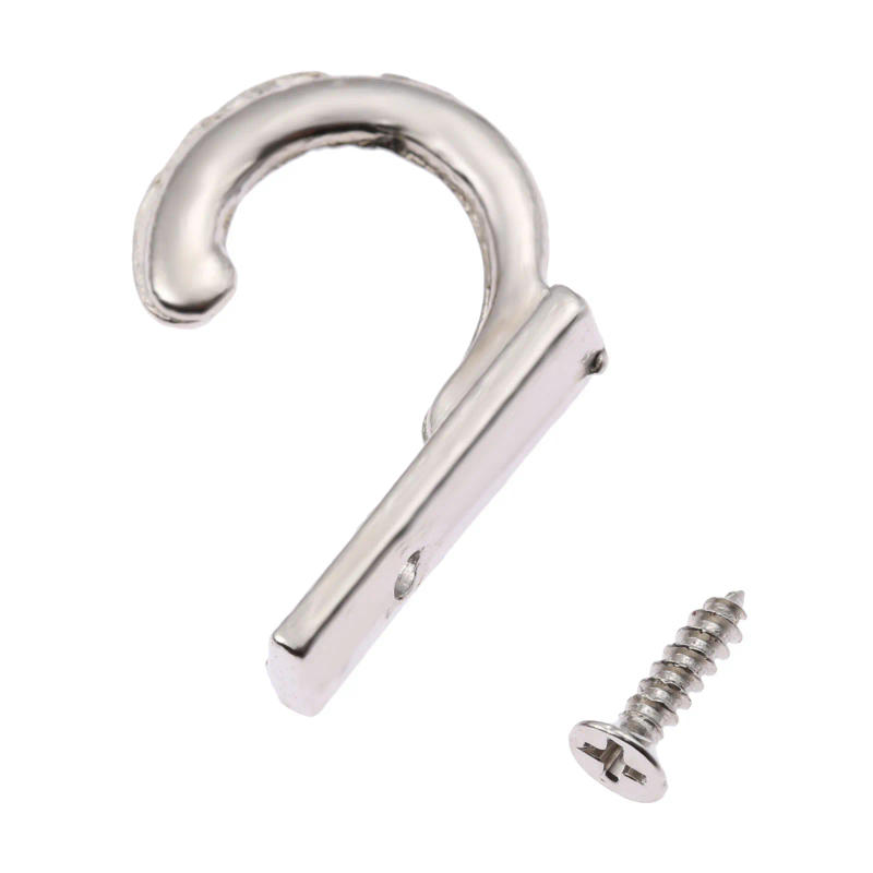 Description Picture 5 of item20 Pcs Silver Wall Mounted Hooks w/Screws Zinc Alloy Hat Coat Robe Hooks Hanger Bathroom Kitchen Hooks Rack Furniture Hardware