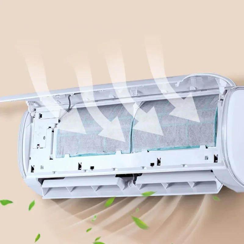 Description Picture 5 of item30/2Pcs Air Conditioner Filter Papers Wind Outlet Dustproof Protection Cover Net Dust Filter Screen Self-Adhesion Filter Papers