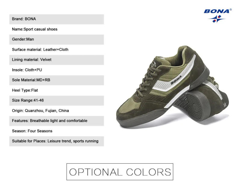 Description Picture 6 of itemBONA 2023 New Designers Man Platform Casual Sneakers Classics Skateboarding Shoes Men High Quality Antiskid Walking Sport Shoes