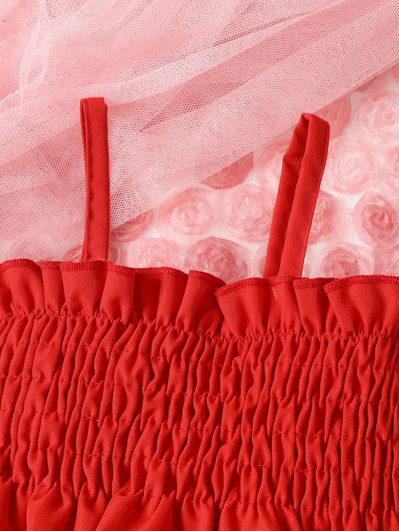 Description Picture 6 of item2pcs Baby Girls Clothing Set Strap Off Shoulder Sleeves Ruffle Edge Folds Top Denim Trousers Suit Baby Fashion Clothes Summer