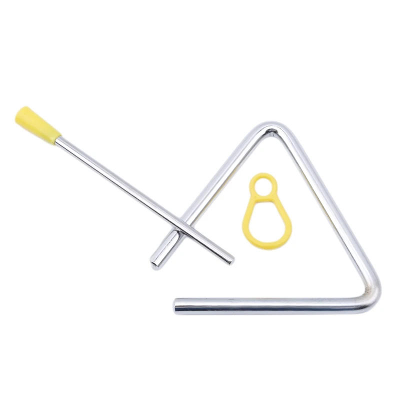 Description Picture 4 of itemChildren Triangle Bell Musical Steel Music Childrens Percussion Instrument with Striker Musical Iron Beginner Teaching Aids