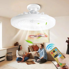 Smart remote control ceiling fan light with remote control led fan E27 85-265v lighting base bedroom and living room decoration